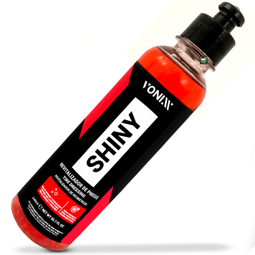 Pretinho Pneu Revitalizador Borracha Brilho Shiny 240ml Vonixx em Oferta na Shopee