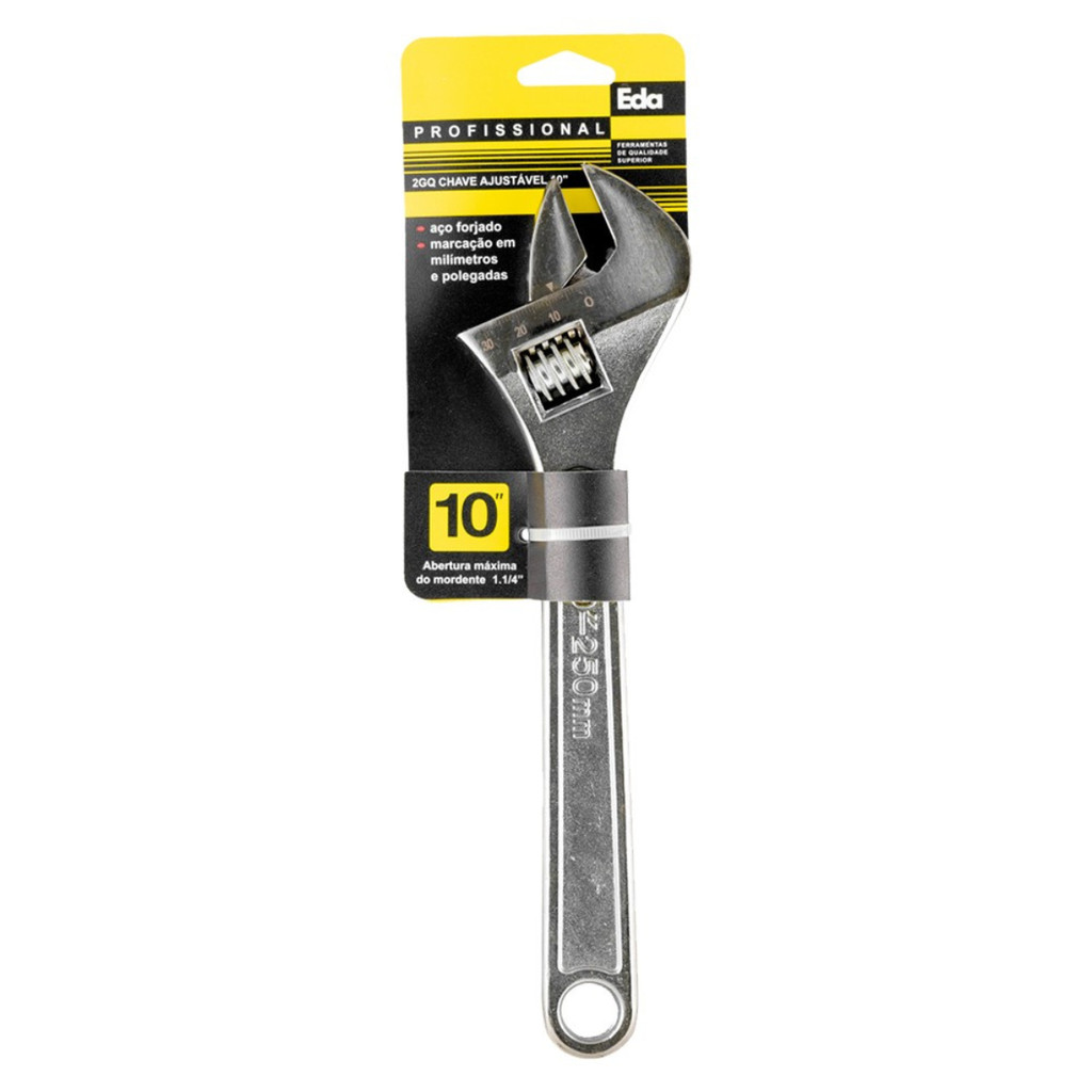 CHAVE INGLESA AJUSTAVEL EDA PROFISSIONAL - 10" - 2GQ