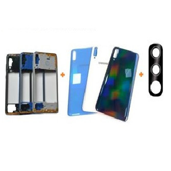 Kit Tampa Traseira Fundo + Aro lateral do Meio Lente de vidro compatível A70 (a705)