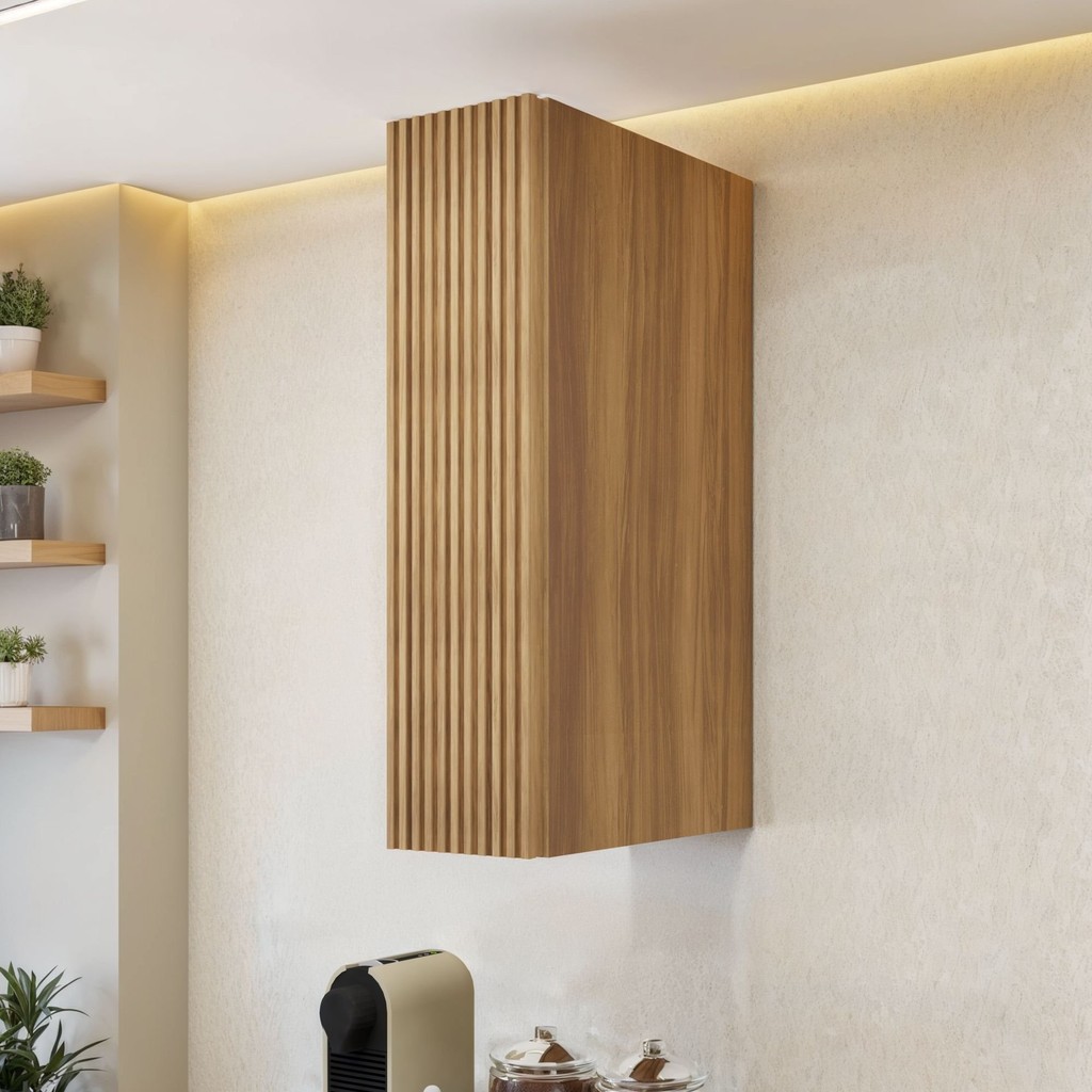 Armário Aéreo 1 Porta  Rainha 20Cm 100% Mdf Nature em Oferta na Shopee