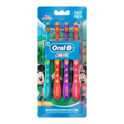Kit Escova Dental Oral-B Kids Mickey 4 Unidades