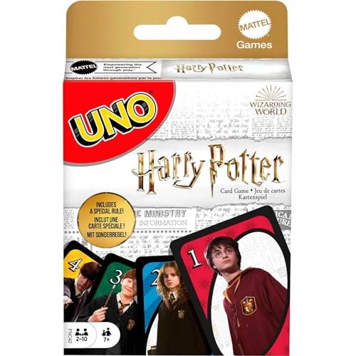 UNO Jogo de Cartas Harry Potter para crianças a partir de 7 anos