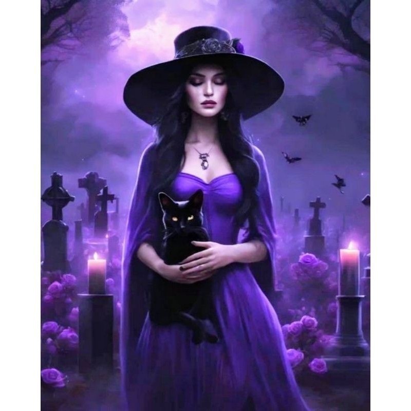 Quadro Decorativo Pombagira Maria Mulambo com gato preto da sorte Pomba gira,pombogira, Entidade Umbanda e Candomblé Pom