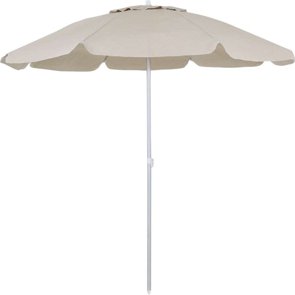 Guarda-sol em Bagum e Haste de Alumínio 1,60m Bege Bel em Oferta na Shopee
