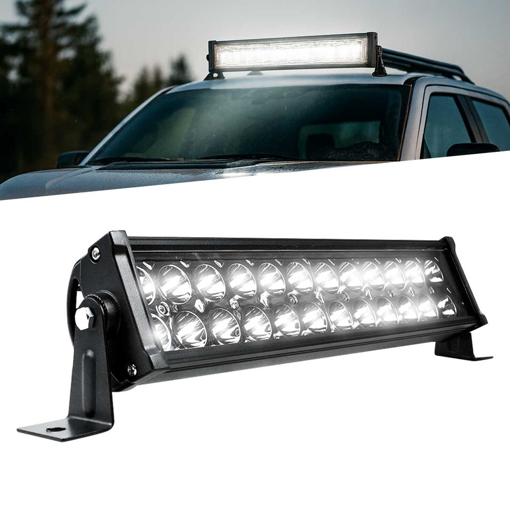 Barra de LED 120W 40 LEDs 59cm Com Suporte De Fixação