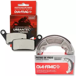 Kit Pastilhas e Lonas 0.25 Fazer 150 2016-2025 / Factor 150 2016-2025 Diafrag