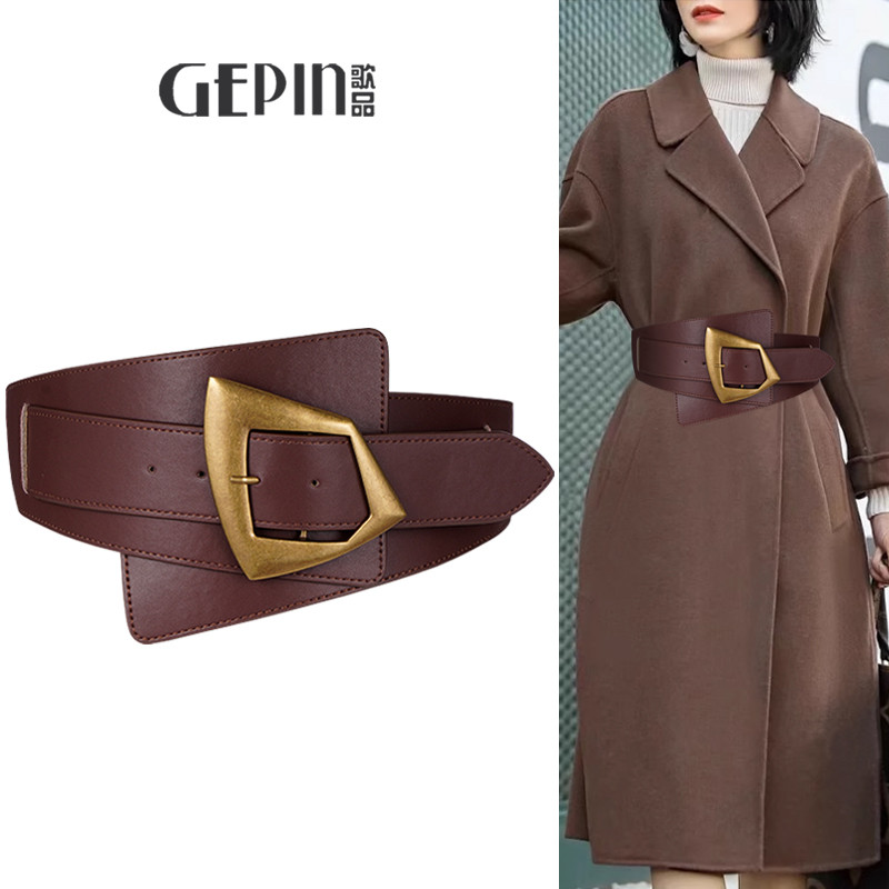 Cinto largo elástico feminino cinto cintura espartilho vestido Retro decoração combinando saia casaco acessórios cinto d