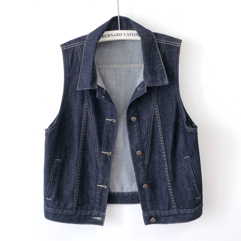 Europeu Retro bordado High-End Denim colete feminino 2026 primavera outono sem mangas colete jaqueta solta mais magro ol