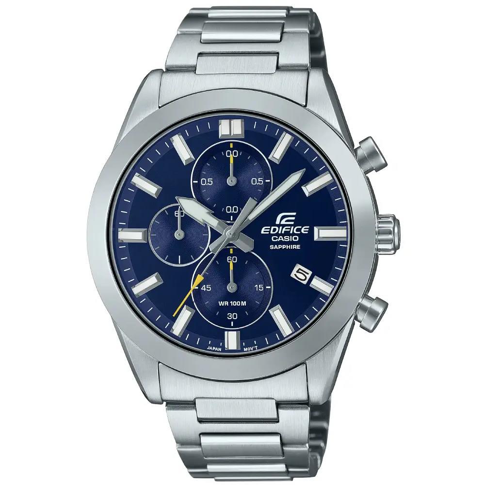 Relógio Casio Masculino Ref: Efb-710d-2avudf Edifice Cronógrafo Prateado