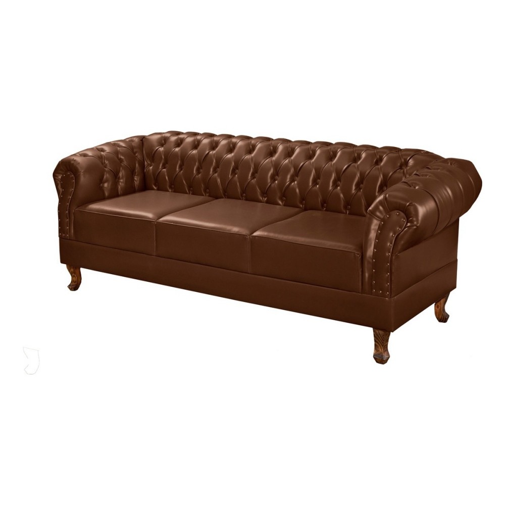 Namoradeira Duque Chest 3 Lug Courano Marrom Café