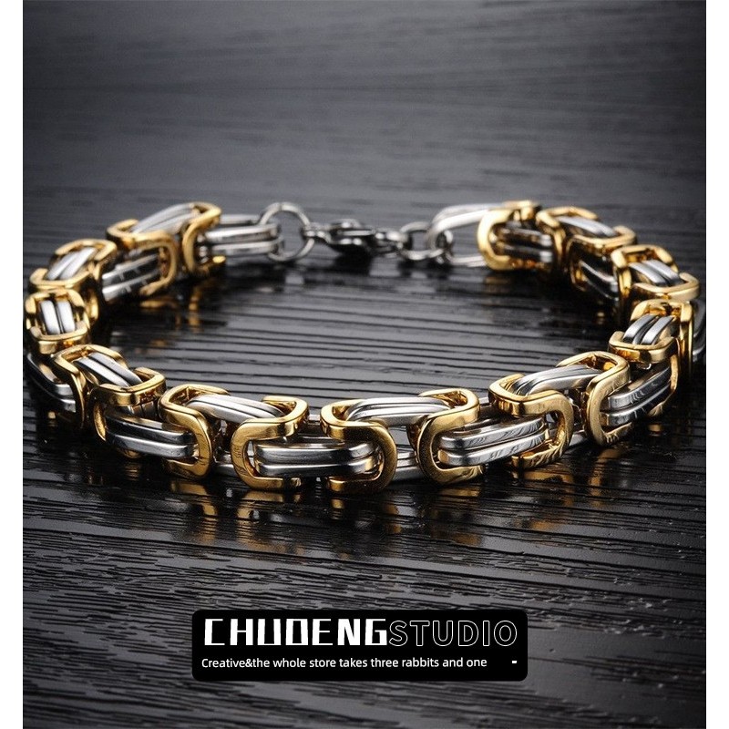 pulseira masculina pulseira masculina estilo titânio aço ins nicho Design acessórios na moda
