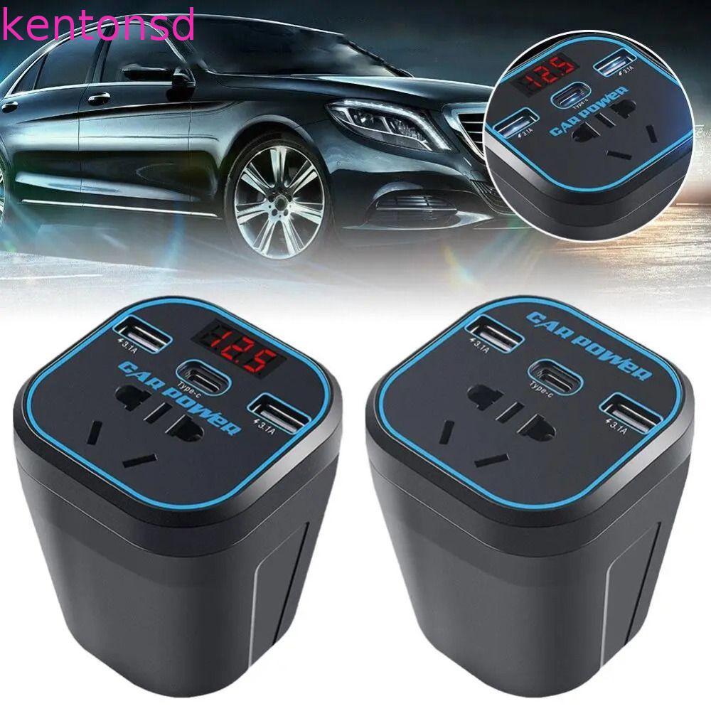 Inversor Montado Em Veículo KENTONSD , Conversor De Energia Universal Tipo C Para Carro , Multifuncional