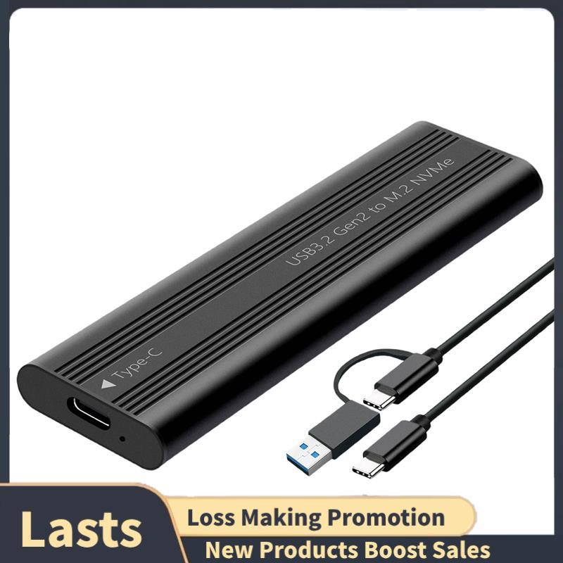 M . 2 NVME PCIe SSD Case USB Tipo C 10Gbps Caixa De Disco Rígido Externo Para Suporte PCI-E M2