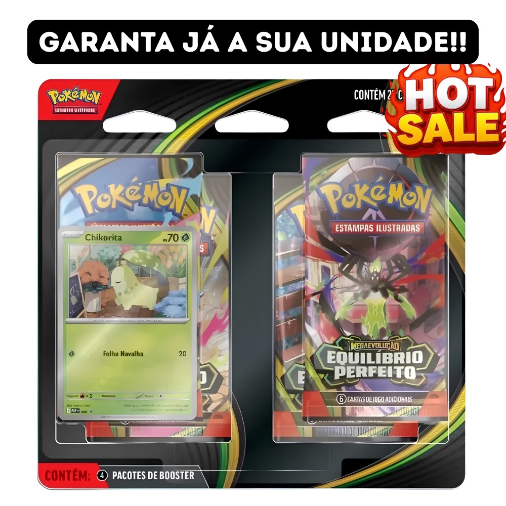 Quadpack Chikorita / Fogo Fantasmagórico Pokémon ORIGINAL