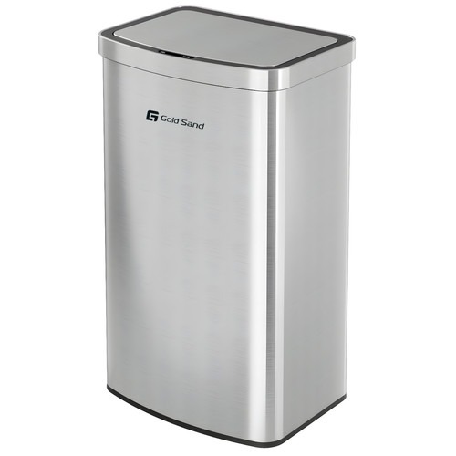 Lixeira Premium Aço Inox Escovado Lixo Automática C/ Sensor Movimento Presença 50 Litros 50L