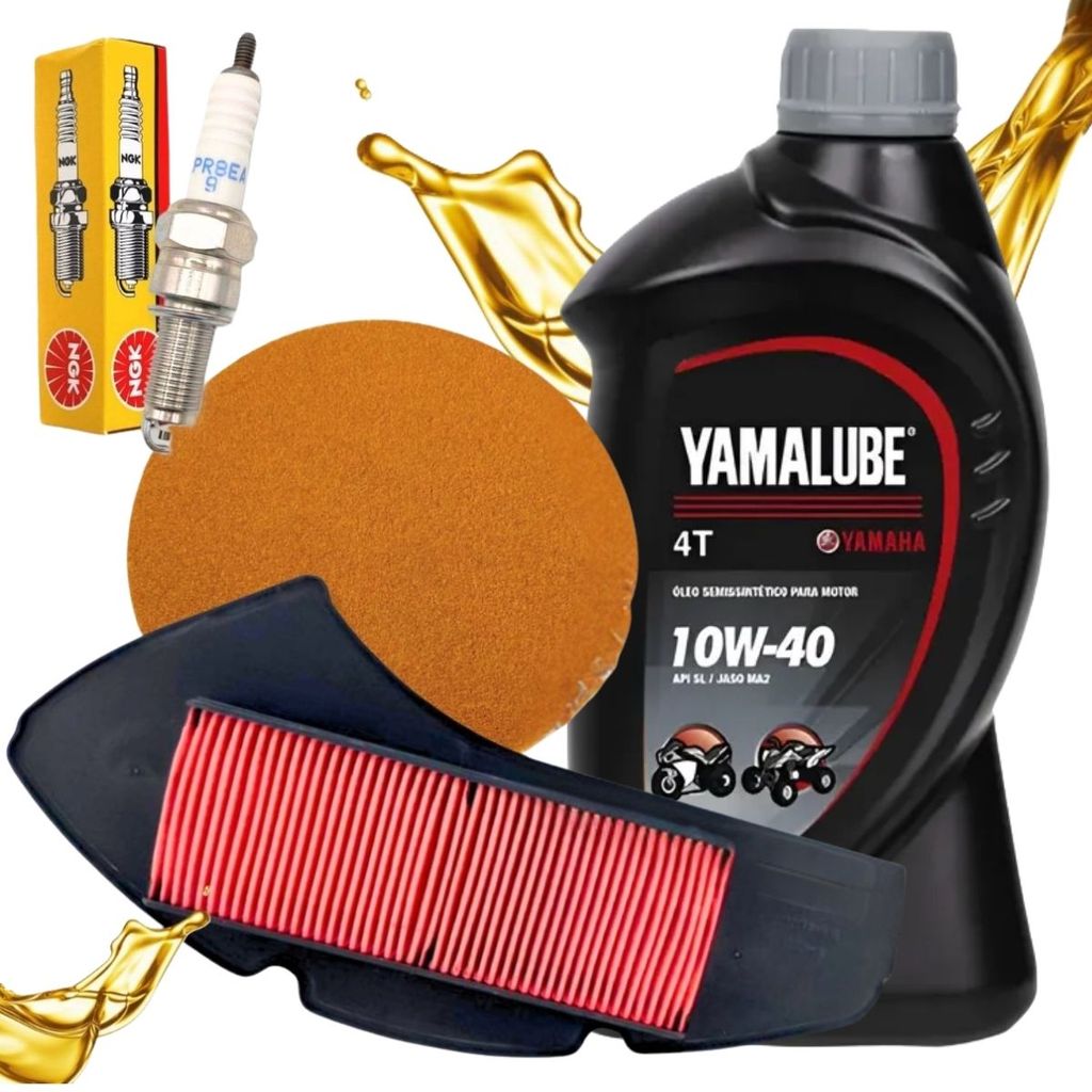 Kit Revisão Nmax 160 Até 2020 Yamalube 10w40 Filtro Ar Filtro Cvt + Vela Ngk