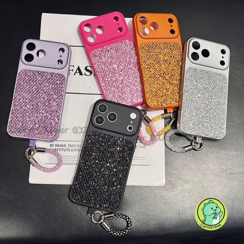 Capa De Telefone Brilhante Com Cordão Para Samsung Galaxy A57 A56 A55 S26 S25 S24 S23 Plus FE S22 Note 20 Ultra 5G 4G Lu