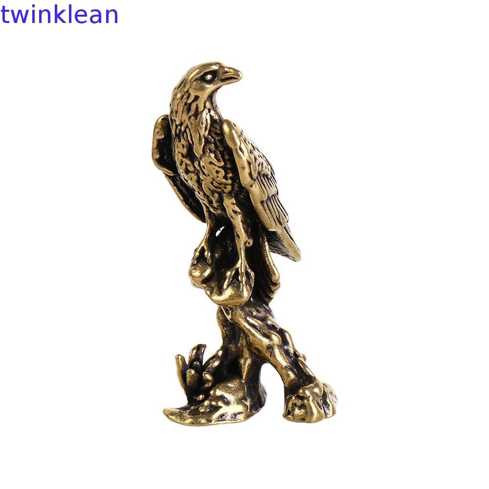 TWINKLEAN Águia Estátua De Bronze Puro Sala Estar Fácil De Limpar Mini Decoração Desktop Coletar Ornamentos Antigos Feng