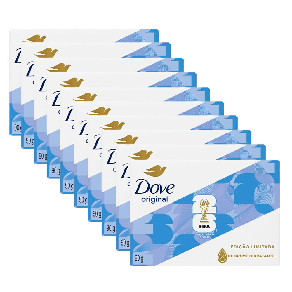 Kit Sabonete Em Barra Dove Original 90g 10 Unidades