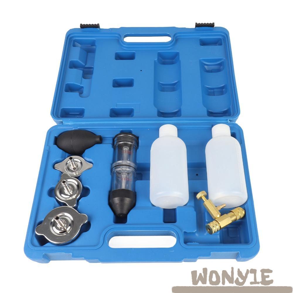 WONY1E 8 Peças Testador De Junta De Cabeça , Universal De Vazamento De Combustão De Cilindro De CO2 De 250ML , Adaptador