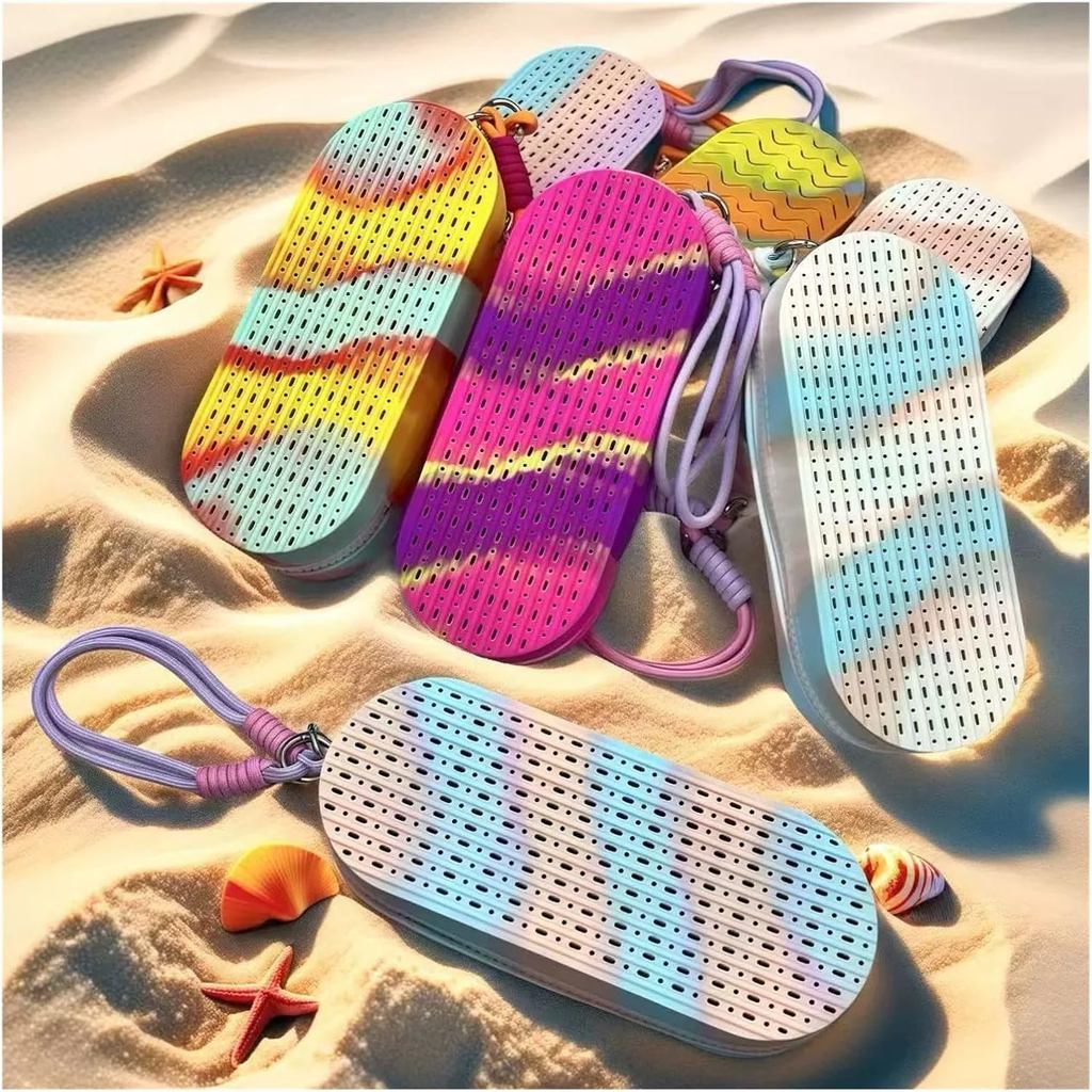 Estojo De Óculos De Natação De Silicone , Bolsa Respirável Dupla Face , Suporte Sol Anti-Queda Para , Viagens , Praia ,