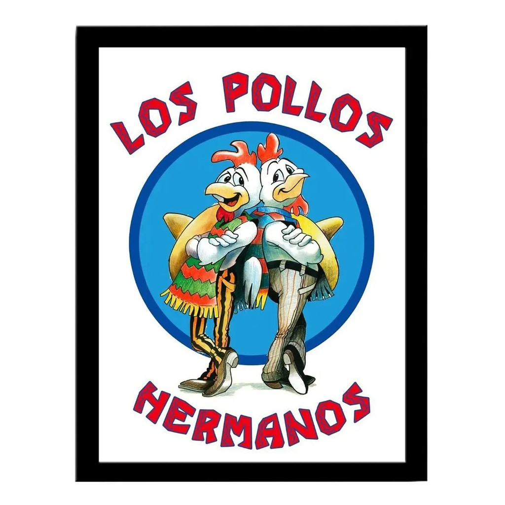 Quadro Decorativo Breaking Bad Los Pollos Hermanos Decoração Parede