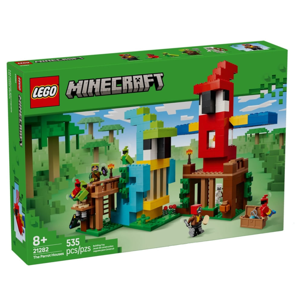 LEGO Minecraft - As Casas dos Papagaios - 535 Peças - 21282