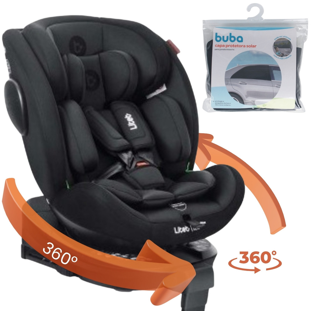 Cadeira p/ Carro Evolve Plus 360 Isofix Litet e Protetor Solar