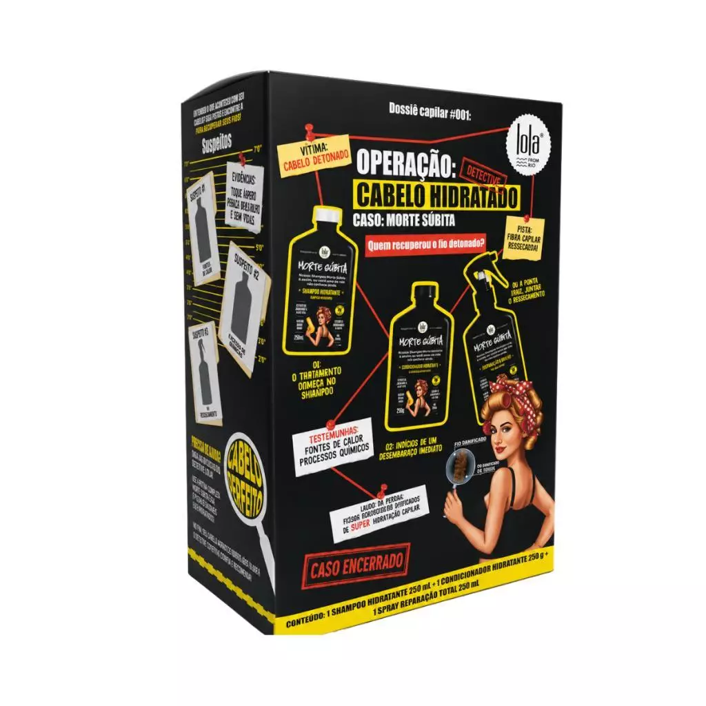 Kit Novo Lola Morte Súbita Sh 250Ml + Cond 250G + Spray Reparação Total 250Ml