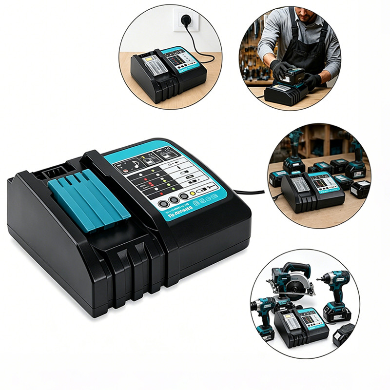 Carregador Compatível Makita DC18RC para Bateria de Lítio 14,4V-18V Carregamento Rápido