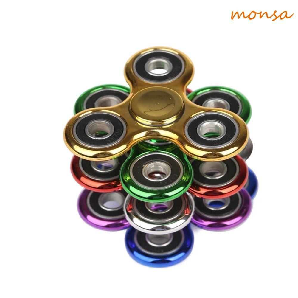MONSA Hand Spinner , Giroscópio De Ponta Do Dedo Revestido Interessante , Brinquedo De Descompressão De 4 Rolamentos