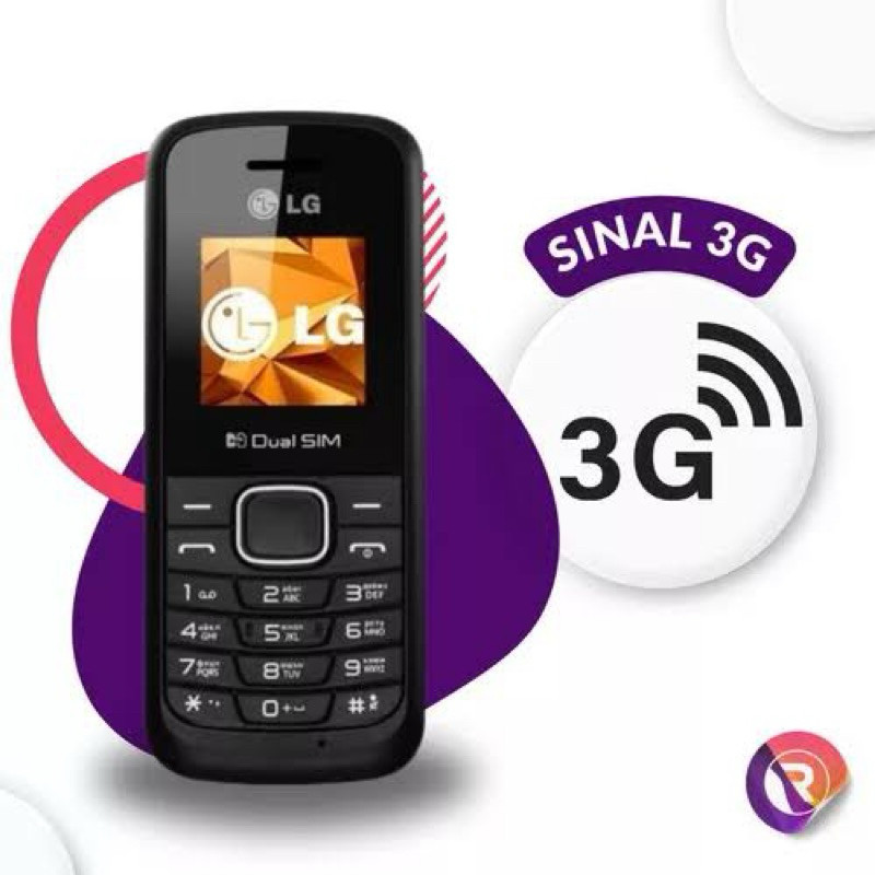 Celular Oficial LG B220 Rede 3G Excelente Para Idoso 2 Chip Rádio Fm