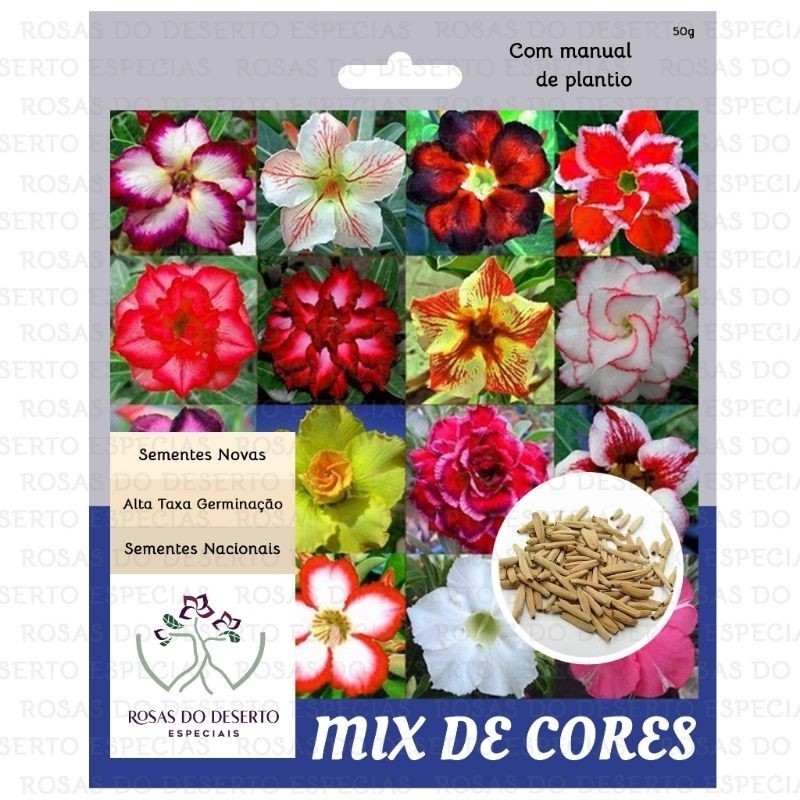 16 Sementes Rosa do deserto cores Especiais