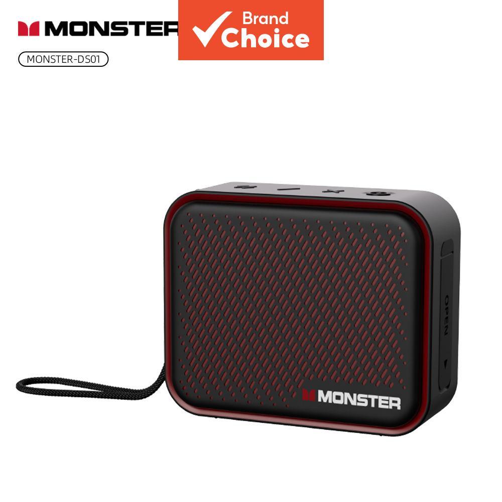 Monster DS01 Caixa de Som Bluetooth Original Mini com Grave Potente IP67 à Prova d’Água, Subwoofer 6.0 sem Fio 1500mAh