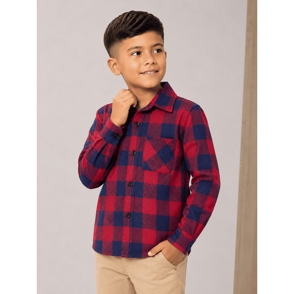 Camisa Xadrez Infantil Festa Junina Menino Flanelada Arraia