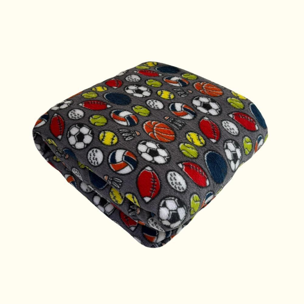 Lençol com Elástico Solteiro Plush Microfibra Fleece Infantil Esportes Arrumadinho Enxovais