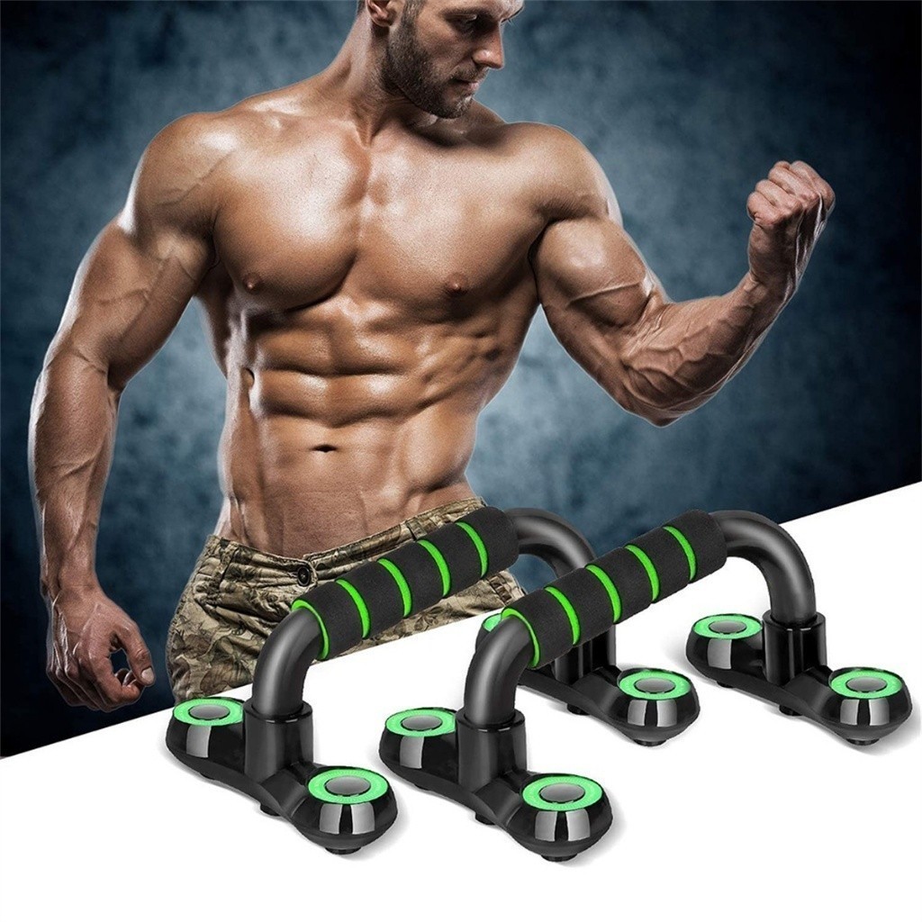 Kit 2 Apoio para Flexão de Braço Equipamento Fitness de Chão