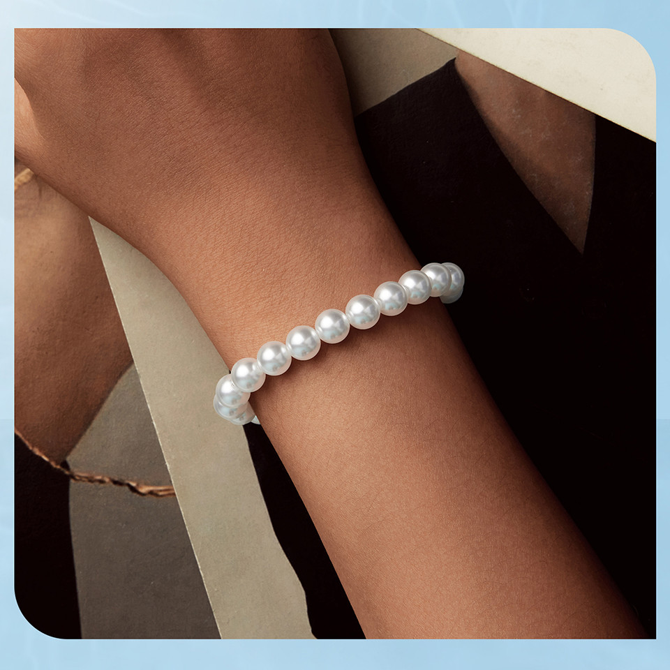 Bamoer Elegante Colar De Pérolas Pulseira Brincos Para Mulheres Acessórios De Joias Festa De Casamento · foto 2