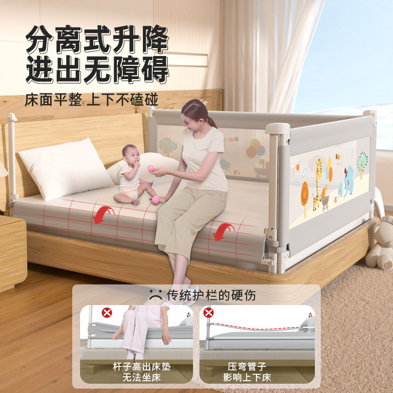 Cerca de cama infantil resistente a choques, guarda-corpo para bebês e crianças, defletor de cama Anti-queda, guarda-cor