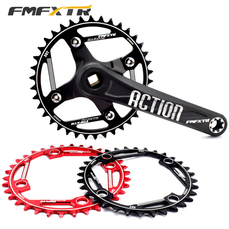 Mountain Bike positivo negativo dentes único carretel 104bcd disco Ultra-leve 32/34/36/38T peças de modificação do carre