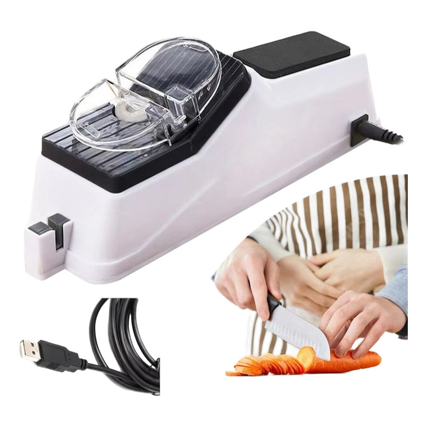 Imagem Afiador Elétrico De Facas E Tesouras Amolador Profissional com Usb