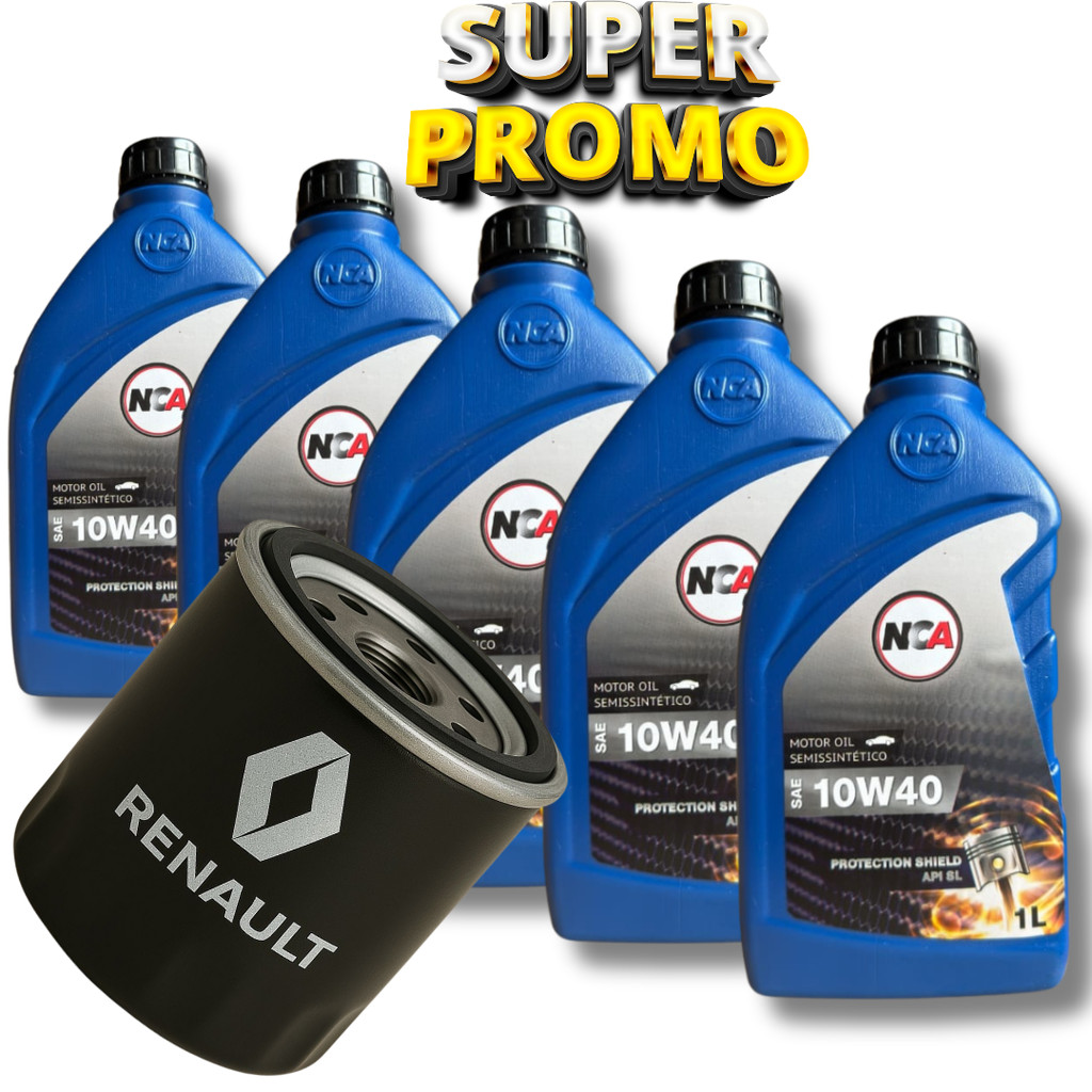 KIT TROCA DE ÓLEO 10W40 + FILTRO( DUSTER 1.6 2013) em Oferta na Shopee