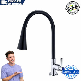 Inox Prata Torneira Com Chuveiro Com Rotação De 360° Cozinha Luxo Parede Promoção