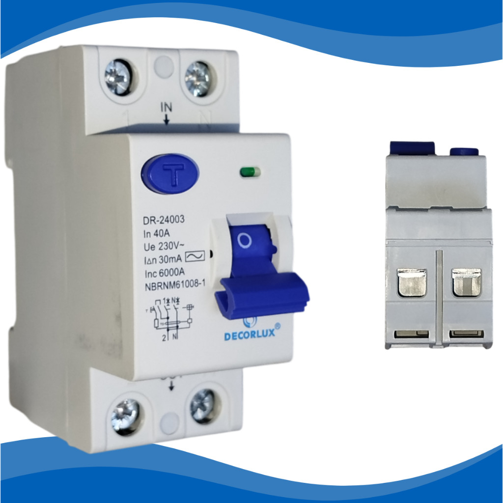 Disjuntor Dr Bipolar Fuga Diferencial Residual 2p 40a 30ma IDR 40A 2 Polos