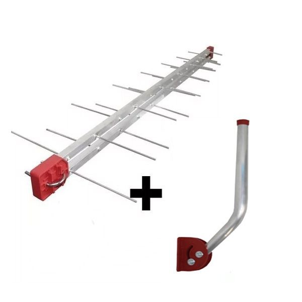 Antena Digital 4K Log 16 Digital e Mastro Articulável 45 cm