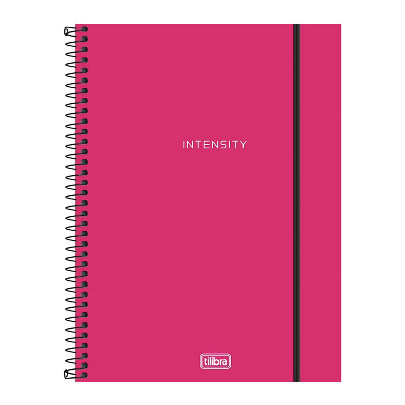 Caderno capa plástica universitário 10x1 160 folhas Neon Pink Tilibra em Oferta na Shopee