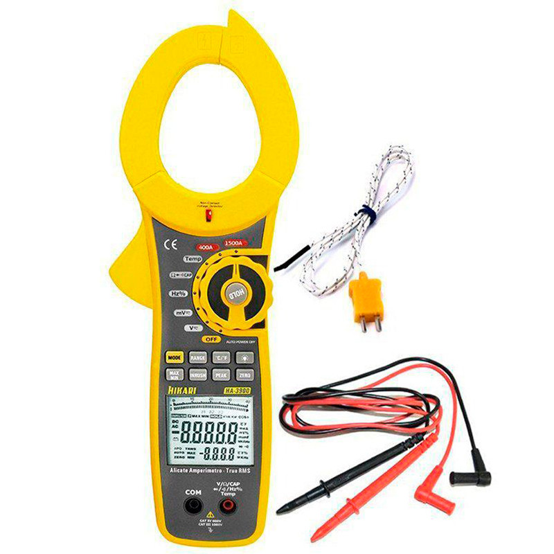 Alicate Amperimetro Digital 600V AC-CAT.IV 1500A ACDC Hikari HA-3900 21N061
