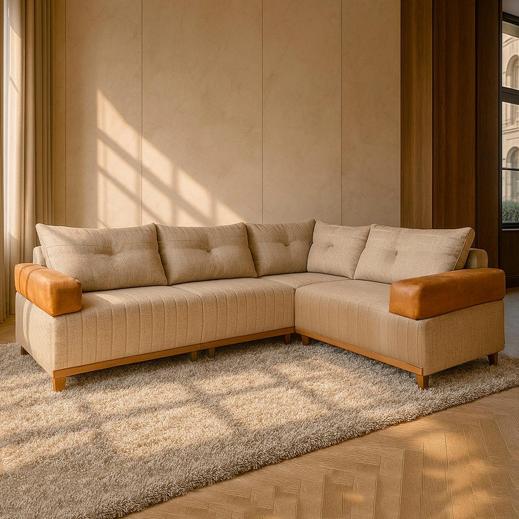 Sofá de Canto Leona Gold Bom Pastor