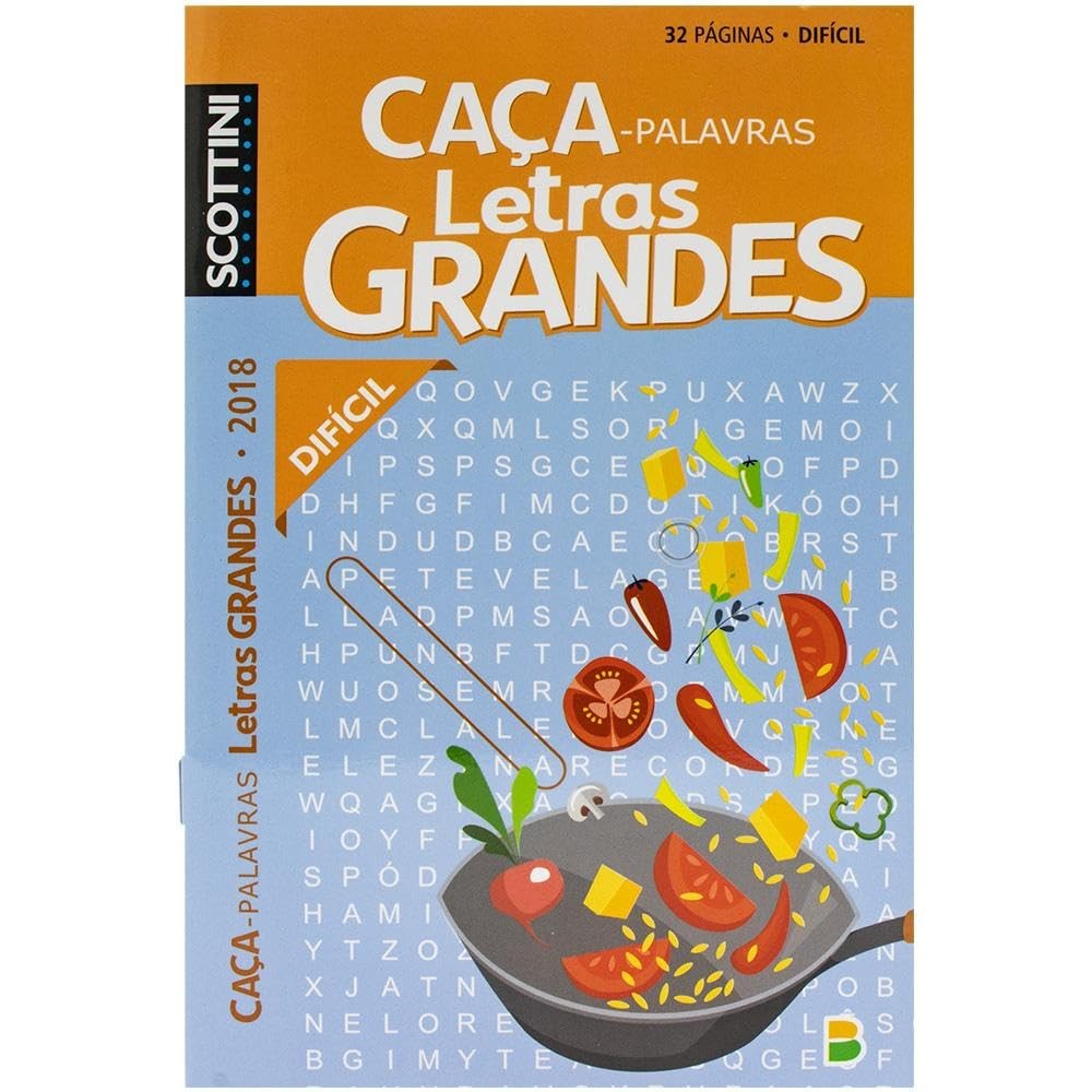 Scottini Caça-palavras Letras Grandes | 32 pág | N.2018 | Dificil