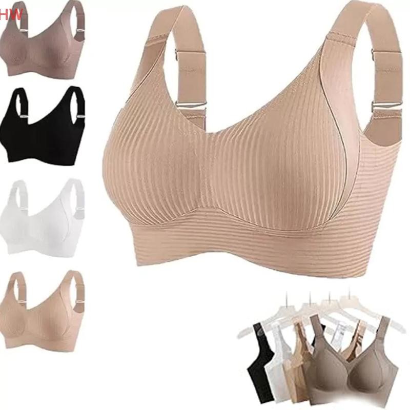 2025 Roupa Íntima Feminina Sem Costura Estilo Fino Seios Grandes Pequenos Fio Plus Size Sutiã Removível E Anti-Flacidez
